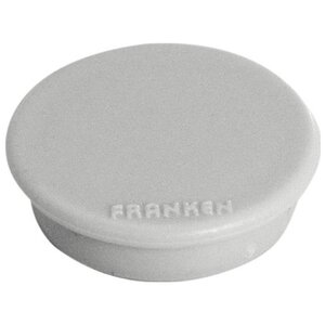Set de 10 aimants de fixation, force adhésive: 800 g, diamètre 30 mm Gris Rond FRANKEN
