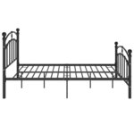 vidaXL Cadre de lit sans matelas noir métal 120x200 cm