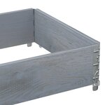 vidaXL Jardinière gris 80x60 cm bois massif de pin