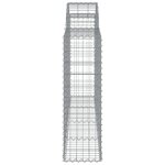 vidaXL Paniers à gabions arqués 50 Pièces 200x30x100/120 cm Fer galvanisé