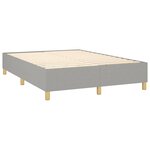 vidaXL Sommier à lattes de lit avec matelas Gris clair 140x190cm Tissu