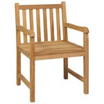 vidaXL Ensemble à manger de jardin 3 Pièces Bois de teck solide