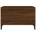 vidaXL Armoire à disques chêne marron 74 5x38x48 cm bois d'ingénierie