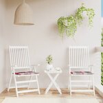 vidaXL Coussins de chaise de jardin lot de 2 carreaux rouges 40x40x3cm