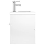 vidaXL Armoire d'évier avec lavabo intégré Blanc Aggloméré