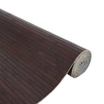 vidaXL Tapis rectangulaire marron foncé 80x500 cm bambou
