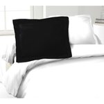 2 Taies d'Oreillers 100  coton 50 x 70 cm - Noir
