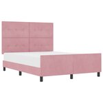 Lit vidaXL Rose 160x200 cm Velours