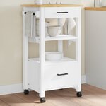 vidaXL Chariot de cuisine MONZA 48x40x90 cm bois massif de pin