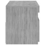 vidaXL Meuble TV avec lumières LED Sonoma gris 75x35x40 cm