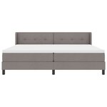 Lit Box Spring vidaXL avec Matelas Taupe 200x200 cm Tissu
