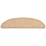 vidaXL Tapis d'escalier autocollants 15 Pièces 56x17x3 cm Marron clair
