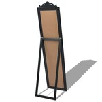 vidaXL Miroir sur pied Style baroque 160x40 cm Noir