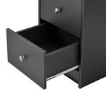 Table de bureau secrétaire poste de travail informatique avec 3 tiroirs 120 cm gris foncé 03_0004711
