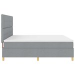 vidaXL Lit à ressorts avec matelas gris clair 200x200 cm Tissu