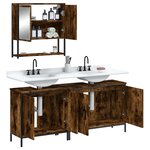 vidaXL Ensemble de meubles de salle de bain 3 Pièces Chêne fumé