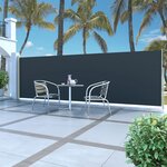 vidaXL Auvent latéral rétractable 160 x 500 cm Noir
