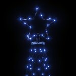 vidaXL Sapin de Noël avec piquet Bleu 200 LED 180 cm