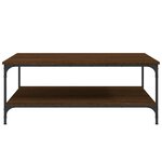 vidaXL Table basse chêne marron 100x100x40 cm bois d'ingénierie