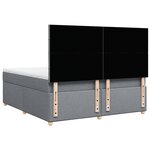 vidaXL Sommier à lattes de lit avec matelas Gris clair 180x200cm Tissu