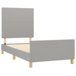 vidaXL Cadre de lit sans matelas gris clair 80x200 cm tissu