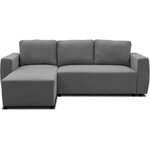 Canapé d'angle convertible réversible 3-4 places - PHARELL - anthracite - Coffre de rangement - 224 x 155 x 85 cm
