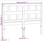 vidaXL Tête de lit cire marron 135 cm bois massif de pin