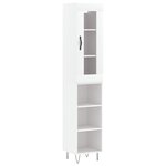vidaXL Buffet haut Blanc 34 5x34x180 cm Bois d'ingénierie