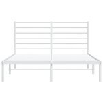 vidaXL Cadre de lit métal sans matelas et tête de lit blanc 120x200 cm