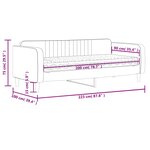 vidaXL Lit de jour avec matelas gris clair 90x200 cm velours