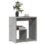 vidaXL Table d'appoint Gris béton 50x30x50 cm Bois d'ingénierie