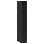 vidaXL Garde-robe noir 30x50x200 cm bois d'ingénierie