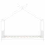 vidaXL Cadre de lit d'enfant Blanc Bois de pin massif 70x140 cm