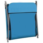 vidaXL Chaises longues pliables lot de 2 Acier et tissu Bleu