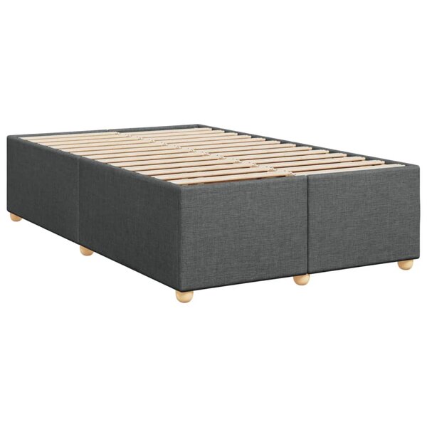 vidaXL Cadre de lit gris foncé 120x190 cm tissu