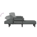 vidaXL Canapé-lit en forme de L gris foncé 260x140x70 cm tissu