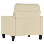 vidaXL Fauteuil Crème 60 cm Tissu