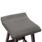 vidaXL Tabourets de bar lot de 2 gris foncé tissu