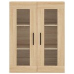vidaXL Buffet haut Chêne sonoma 69 5x34x180 cm Bois d'ingénierie