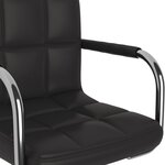 vidaXL Chaises pivotantes à manger lot de 6 noir similicuir