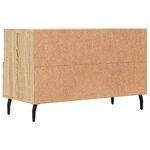vidaXL Meuble TV Chêne sonoma 80x36x50 cm Bois d'ingénierie