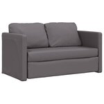 vidaXL Canapé-lit 2 en 1 gris 112x174x55 cm similicuir