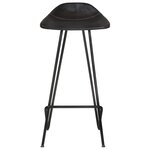vidaXL Tabourets de bar lot de 2 noir cuir véritable