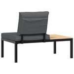 vidaXL Banc de jardin avec coussins noir aluminium