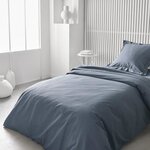 Drap housse - 90 x 190 cm uni - Denim