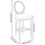 vidaXL Tabourets de bar lot de 2 blanc lin