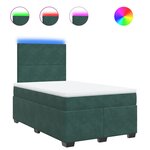 vidaXL Sommier à lattes de lit avec matelas vert foncé 120x190 cm