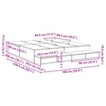 vidaXL Cadre de lit de rangement Blanc 180x200 cm