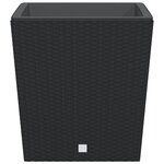 vidaXL Jardinière et intérieur amovible anthracite 37 /64 L rotin PP