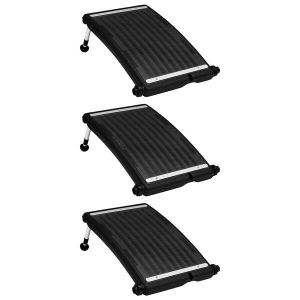 vidaXL Panneaux de chauffage solaire de piscine courbés 3Pièces 72 5x46cm